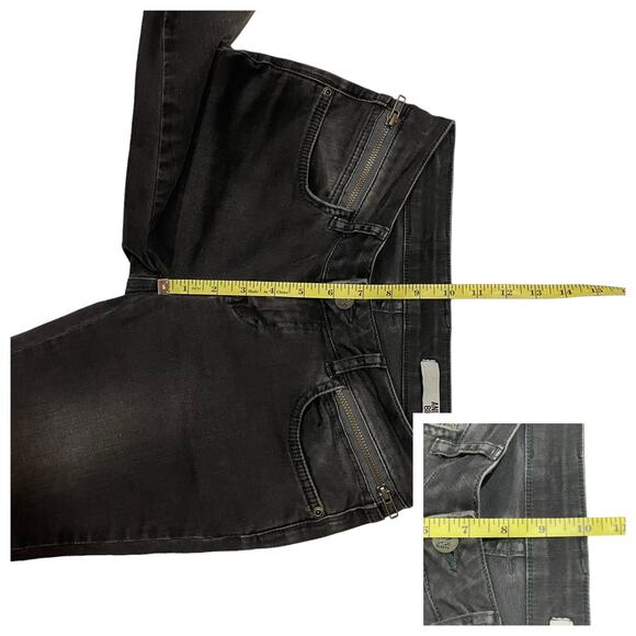 Anine Bing Double Zipper Skinny Jeans - Charcoal - 26 - Picture 6 of 16